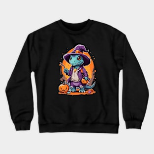 Abrakadabrasaurus Dinosaur Witch Crewneck Sweatshirt